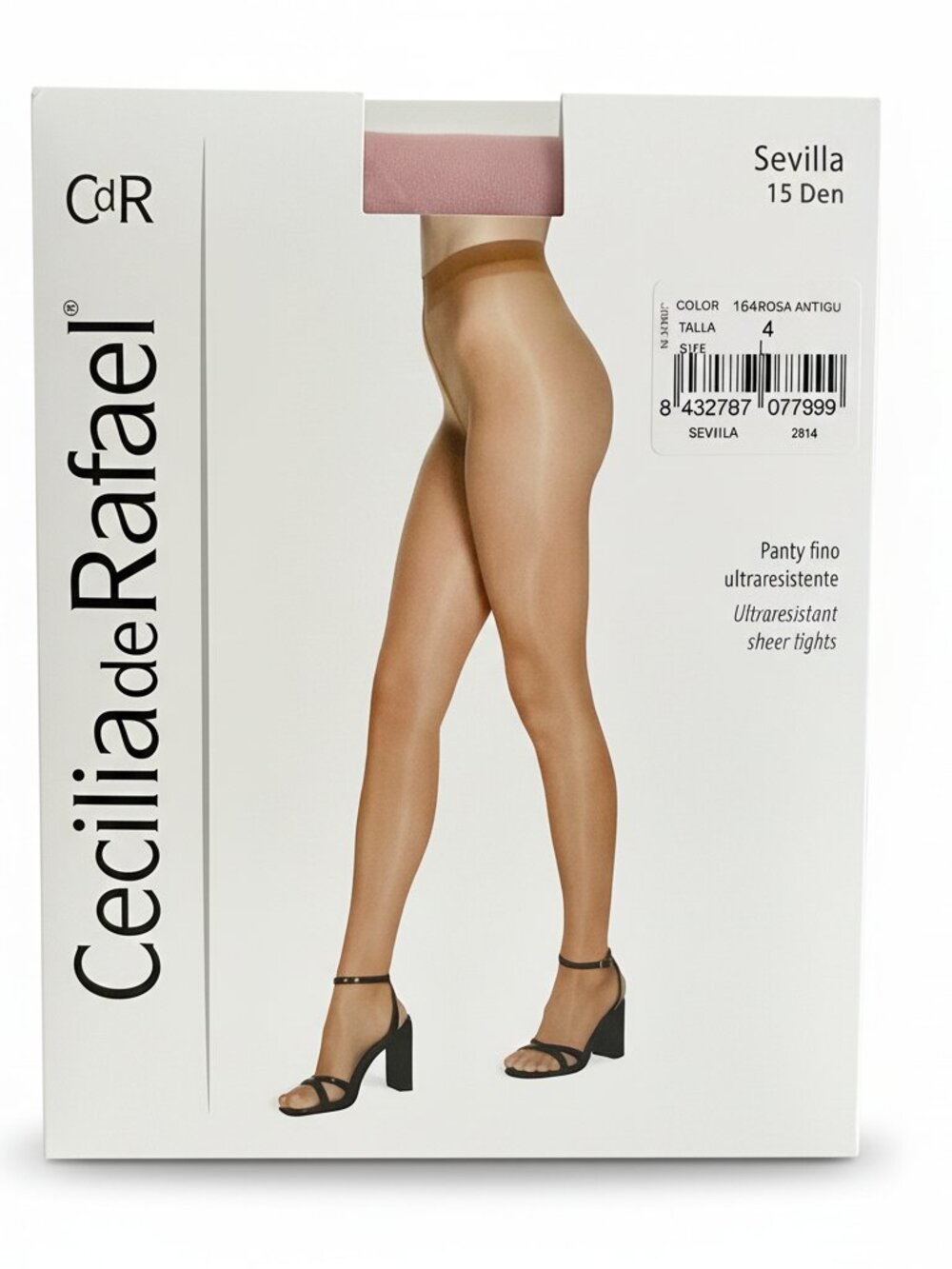 Cecilia de Rafael Sevilla 15 Den Sheer Tights Rosa Antigu Large